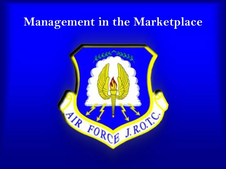 management in the marketplace