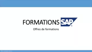 FORMATIONS  SAP
