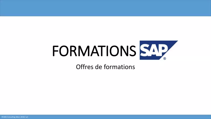 formations sap