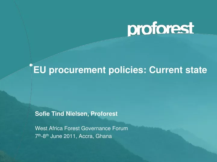 eu procurement policies current state