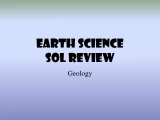 EARTH SCIENCE  SOL REVIEW