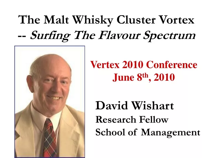 the malt whisky cluster vortex surfing the flavour spectrum