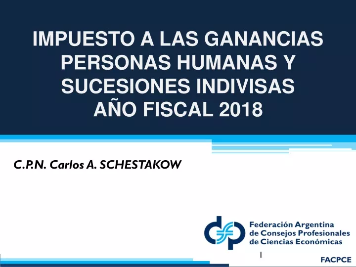 impuesto a las ganancias personas humanas y sucesiones indivisas a o fiscal 2018