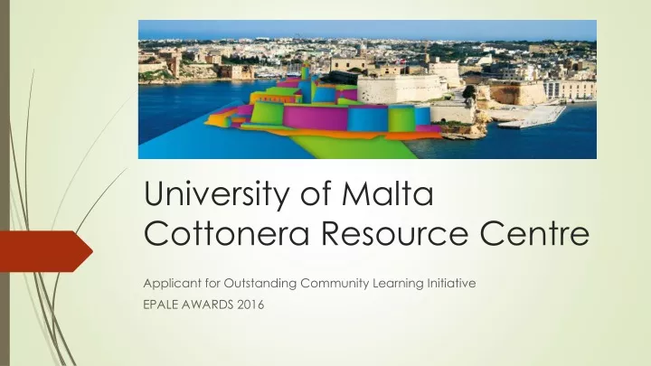 university of malta cottonera resource centre