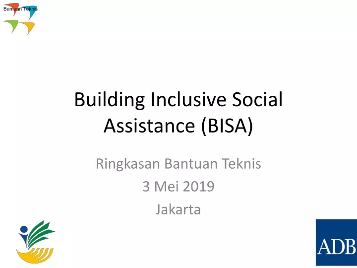 building inclusive social assistance bisa