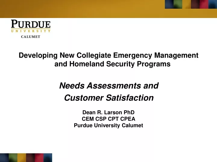 developing new collegiate emergency management