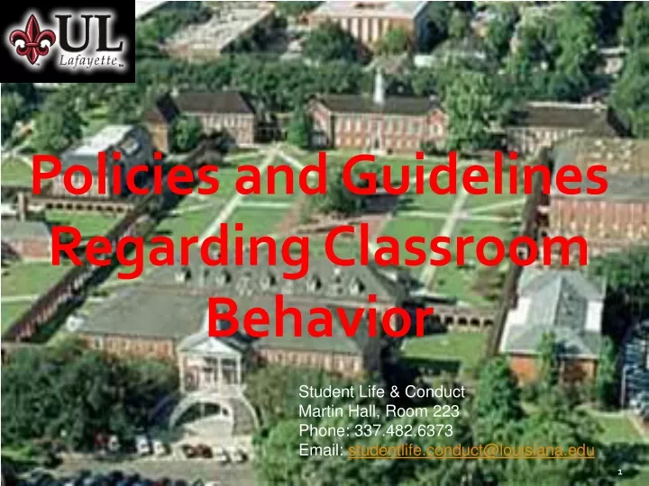 policies and guidelines regarding classroom