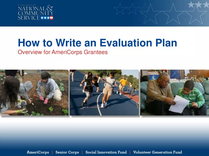 how to write an evaluation plan