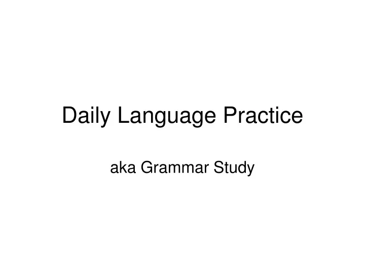 daily language practice