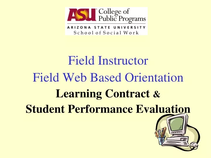 field instructor field web based orientation