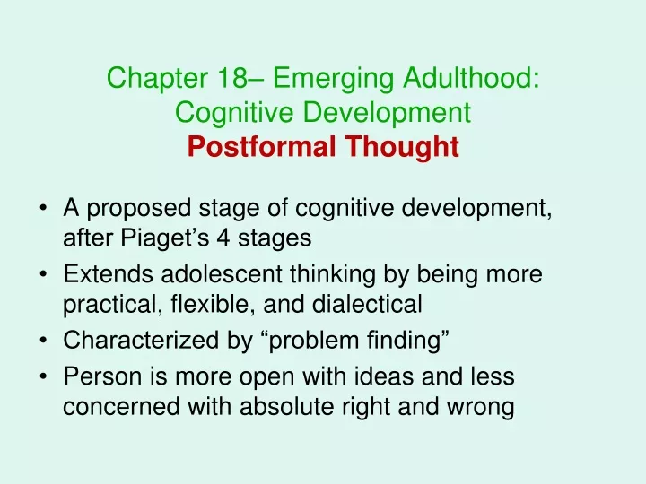 Piaget shop adulthood stage