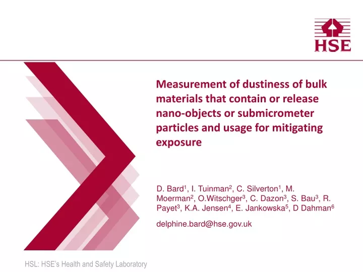 measurement of dustiness of bulk materials that