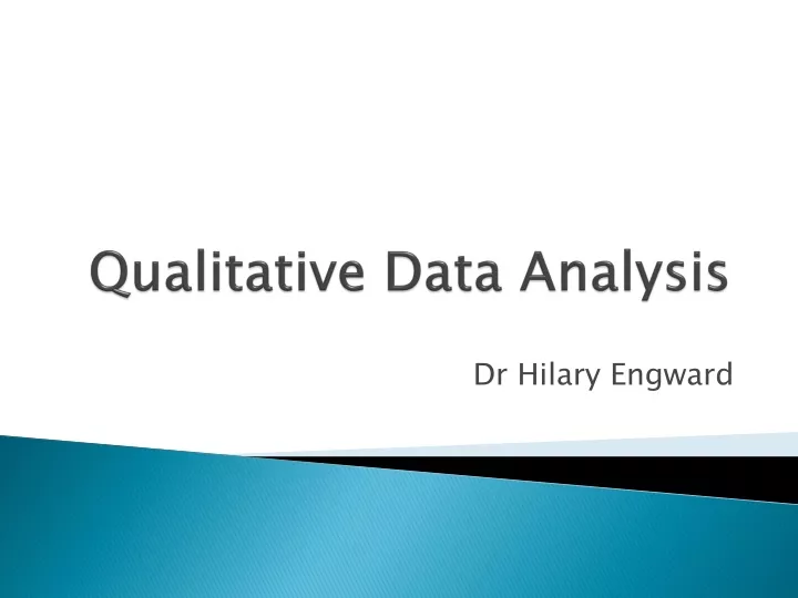 qualitative data analysis
