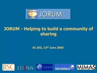 JORUM - Helping to build a community of sharing
