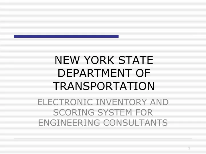 new york state department of transportation