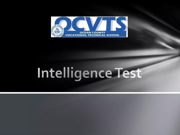 presentation on intelligence test