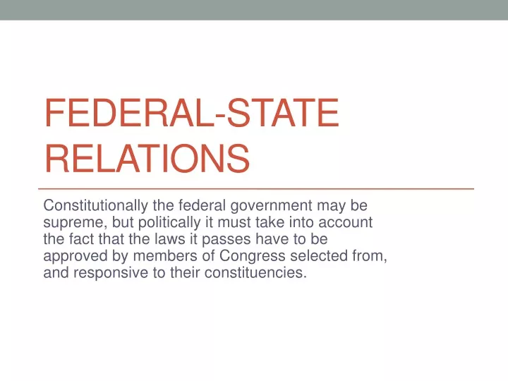 federal state relations