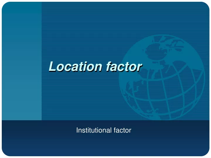location factor