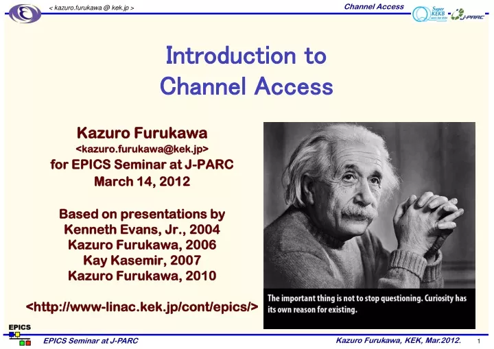 introduction to channel access