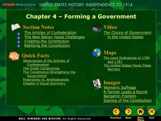 Chapter 4 – Forming a Government