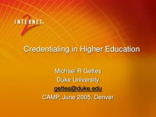 Credentialing in Higher Education