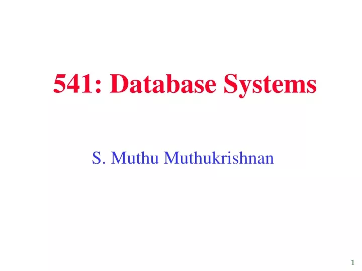 541 database systems