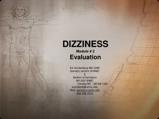 DIZZINESS Module # 2 Evaluation
