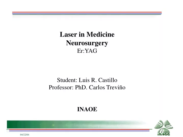 laser in medicine neurosurgery er yag student