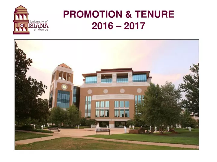 promotion tenure 2016 2017