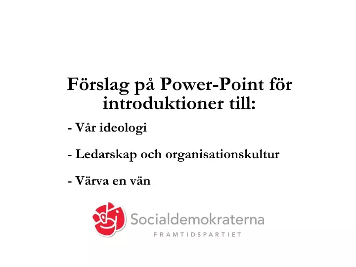 f rslag p power p oint f r introduktioner till