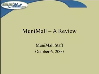 MuniMall – A Review