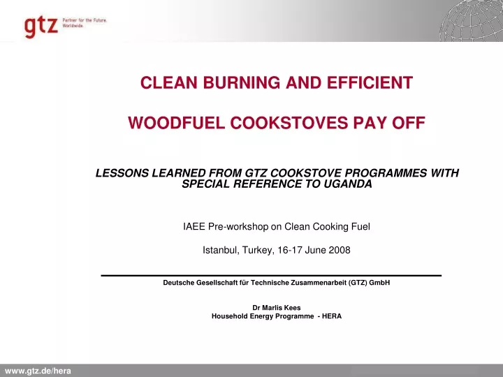 clean burning and efficient woodfuel cookstoves