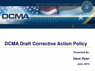 DCMA Draft Corrective Action Policy