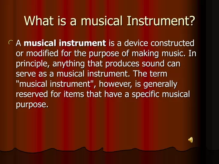 what is a musical instrument