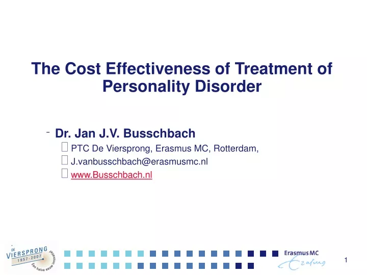 the cost effectiveness of treatment of personality disorder