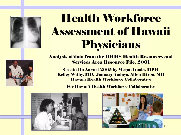 health workforce assessment of hawaii physicians