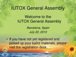 IUTOX General Assembly