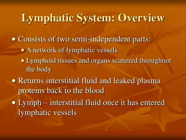 lymphatic system overview