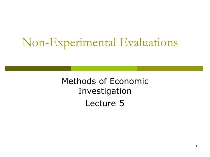 non experimental evaluations