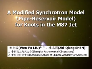 A Modified Synchrotron Model (Pipe-Reservoir Model)  for Knots in the M87 Jet