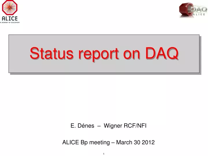 status report on daq