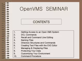 OpenVMS  SEMINAR