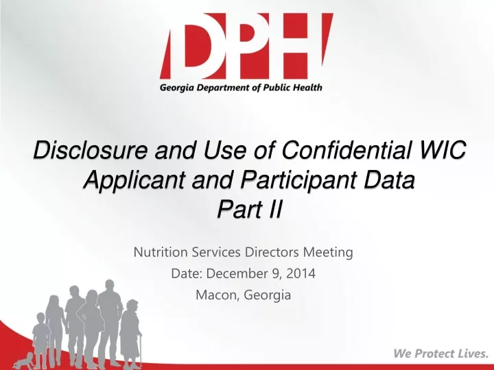 disclosure and use of confidential wic applicant