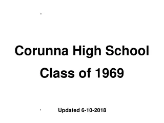 Corunna High School Class of 1969