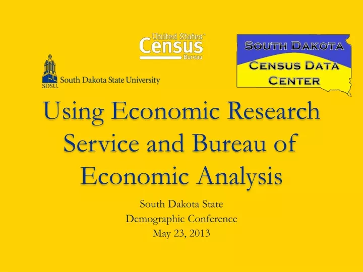 using economic research service and bureau of economic analysis