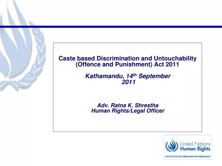 caste based discrimination and untouchability
