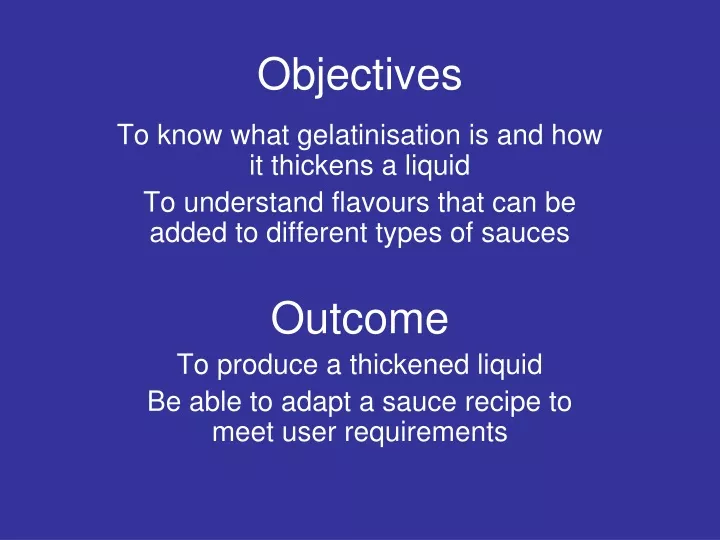 objectives