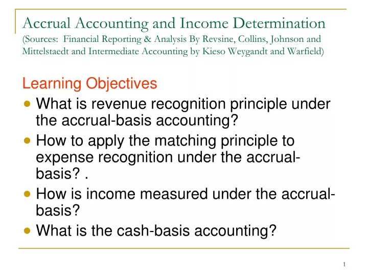 accrual accounting and income determination