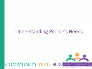 Understanding People's Needs