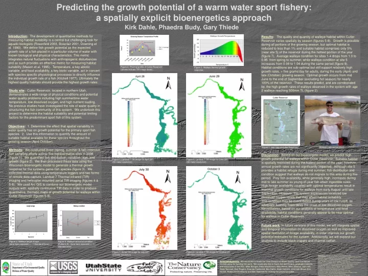 predicting the growth potential of a warm water